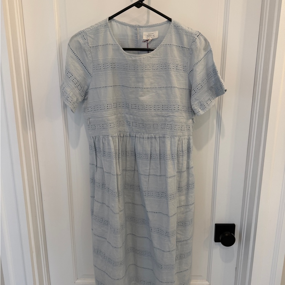 Seraphine Sky Blue Eyelet Dress